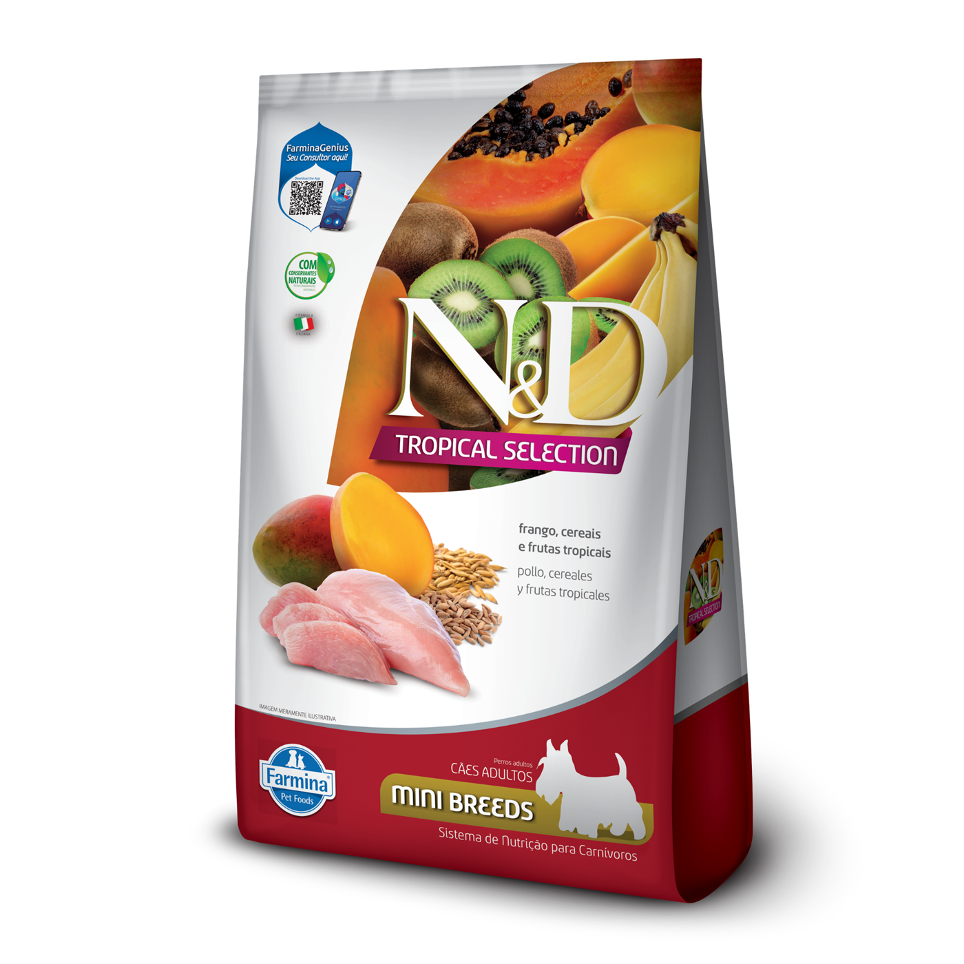 N&D Tropical Selection Cão Adulto Frango Mini e Pequeno