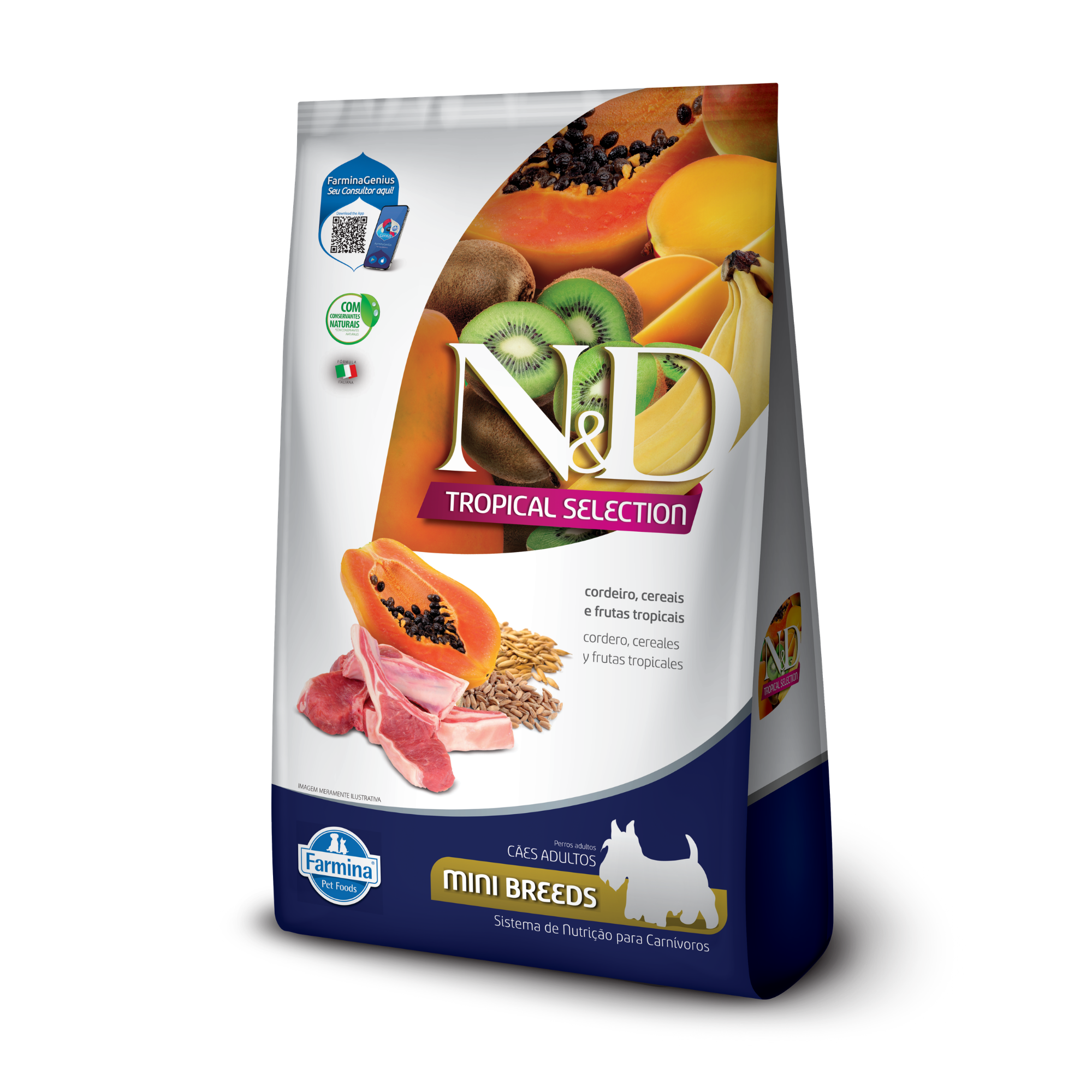 N&D Tropical Selection Cão Adulto Cordeiro Mini e Pequeno